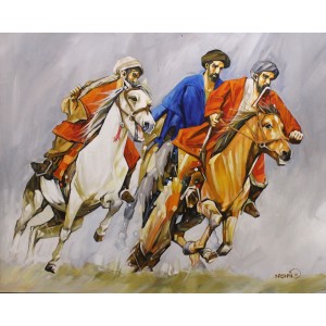Momin Khan, 24 x 30 Inch, Acrylic on Canvas, Figurative Painting, AC-MK-080